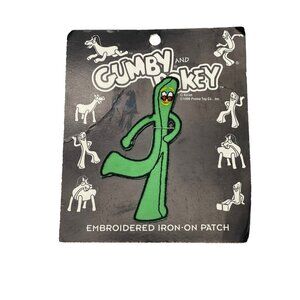 Vintage Gumby Only Embroidered Iron On Patch 90s prema toy co 1996
